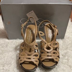 Jessica Simpson Brown Strappy Heels